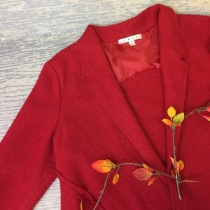 CAbi red cardigan style jacket